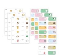72 Stick Name Labels for Clothes Kids, Personalised Name Tags, No Iron Just Peel & Stick, for School Children, Clothes & Items, Forest Animals Stickers