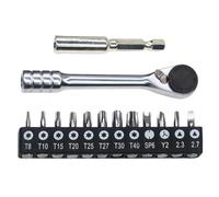 72 Teeth Magnetic Adjustable Hand Tools Ratchet Wrench | 1/4" Ratchet Bit Set for Home Garage Industrial Appliances Automotive Mechanic Electrician