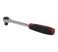 72-Tooth Compact Head Ratchet Wrench - 1/2" Sq Drive - Flip Reverse - Soft Grip