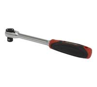72-Tooth Compact Head Ratchet Wrench - 3/8" Sq Drive - Flip Reverse - Soft Grip
