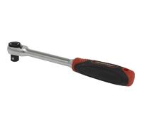 72-Tooth Compact Head Ratchet Wrench - 3/8" Sq Drive - Flip Reverse - Soft Grip