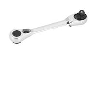 72-Tooth Double-Ended Ratchet Wrench Set - 1/4" Drive, Chrome-Vanadium Steel, Offset Ergonomic Design for Tight Spaces, 50 N·m Bit / 34 N·m So