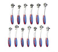 72 Tooth Drive Ratchet Wrench with Precision Machined Joint and Steel Ball Ejection for Rapid Socket Swapping in Field Repairs (6mm)