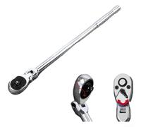 72-Tooth Extra Long for flex Head Ratchet Wrench Set 1/4 3/8 1/2 Inch Drive | Chrome-vanadium Alloy, 5° Swing, Quick-release Button, Reversible Lever, Rust-resistant, For Tight Spaces, 45.5x32x19.5cm