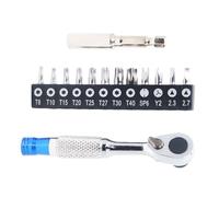 72 Tooth Miniature Ratcheting Wrench Spanner with Bit Holder for Bike Repair and DIYer Projects Compact Alloy Steel Tool Heavy Duty Bike Maintenance Tool