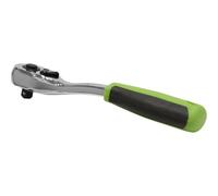 72-Tooth Offset Flip Reverse Ratchet Wrench - 1/4 Inch Sq Drive - Pear Head
