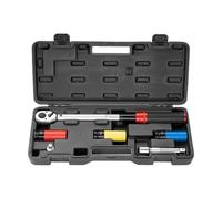 72-Tooth Ratchet Torque Wrench Set, 1/4" 3/8" 1/2" Drive Click Adjustable Tool with Dual Range Scales and Quick Release Reversible Head 1 Wrench