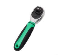 72 Tooth Ratchet Wrench With Quick Release Button For Rapid Socket Changes In Tight Spaces Green Chrome Vanadium Steel Handle(12.7mm)
