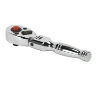 72-Tooth Stubby Flexi-Head Ratchet Wrench - 1/4 Inch Sq Drive - Flip Reverse