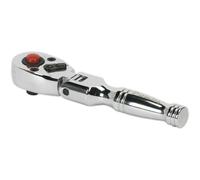 72-Tooth Stubby Flexi-Head Ratchet Wrench - 1/4 Inch Sq Drive - Flip Reverse
