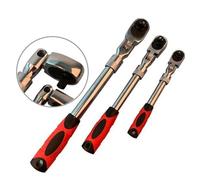 72 Tooth Telescopic Ratchet Handle 1/2-3/8-1/4 Inch Drive Socket Wrench for Extending Access in Tight Spaces Auto Repair Tasks