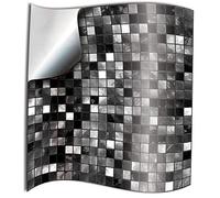 72 White Black Bathroom Tile Stickers Semi-Gloss Transfers for 15x15cm 6x6 inch Tiles Peel and Stick Tile Style Decals 6 by 6 Tile Covers