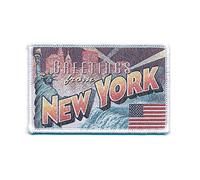 72 x 45 mm New York Retro Nostalgia Stainless Sew-On Badge/Iron-On Patch Patches for Clothing USA 0751 A