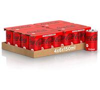 72 x Coca Cola Zero Sugar Mini Tins, Carbonated Drink, 150 ml, Soft Drink