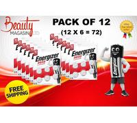 72 x Energizer CR2032 Lithium Coin Cell Batteries 3V DL2032 Long Life (12 PACK)