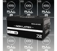 72 x EXS Pull Non-Latex Condoms | Thinnest Quality Condoms | 0.008mm Thickness
