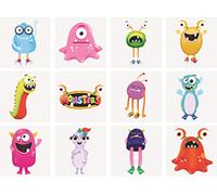 72 x Mini Alien Monster Temporary Tattoos