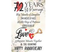 72 Years Of Marriage: Funny 72nd couple wedding anniversary gift for both, her and him, lined Notebook, 100 pages, 6 in x 9 in (15.2 x 22.9 cm)