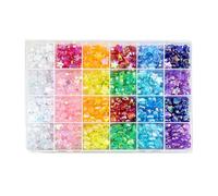 720/840PCS Assorted Acrylic Bead Kit, 24 Compartment Storage Bracelet Phone Chain DIY Beads with Four-Leaf Clover Heart Star for Necklace Bracelet Earring Decor
