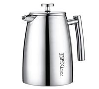 720°DGREE French Press “Sunrise“ - 1Liter | Premium Stainless Steel Coffee & Tea Maker with permanent Filter | Elegant Double Wall Insulated Cafetière for 4 to 8 Cups fresh brewed Coffee