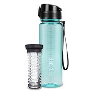 720°DGREE Kids & Sport Water Bottle “uberBottle“ - 500 ml crystalClear +Fruit-Infuser - BPA-Free Tritan, Leakproof, Reusable Drinking Bottle - Waterbottle for Children, School, Gym, Fitness