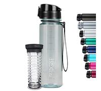 720°DGREE Kids & Sport Water Bottle “uberBottle“ - 500 ml crystalClear +Fruit-Infuser - BPA-Free Tritan, Leakproof, Reusable Drinking Bottle - Waterbottle for Children, School, Gym, Fitness