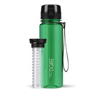 720°DGREE Kids & Sport Water Bottle “uberBottle“ - 500 ml crystalClear +Fruit-Infuser - BPA-Free Tritan, Leakproof, Reusable Drinking Bottle - Waterbottle for Children, School, Gym, Fitness