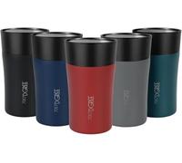 720°DGREE Travel Mug 210ml “PleasureToGo 2.0“ - Choose from 3 Sizes, 3h Hot, 6h Cold, Leakproof, 360° Drinking, BPA-Free, Hygienic - Slim Stainless Steel Thermo Cup for Coffee, Tea to Go - Red