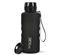 720°DGREE "uberBottle" softTouch Water Bottle 2 L + Strainer - BPA-Free, Motivational Scale, Removable Loop, Tight - Lightweight Tritan Sports Bottle - Water Bottle for University, Job, Sports, Gym,