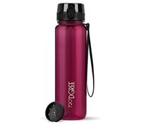 720°DGREE Water Bottle 1l “uberBottle“ crystalClear +Sieve - BPA-Free Tritan, Leakproof, Reusable Drinking Bottle - Sports Bottle for Men, Woman, Office, Gym, Fitness, Outdoor, Hiking, Cycling, Travel