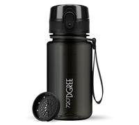 720°DGREE Water Bottle Kids 350ml “uberBottle“ crystalClear +Sieve - BPA-Free Tritan, Leakproof, Reusable Drinking Bottle - Waterbottle for Children from 2 Years, Kindergarten, School, Playground