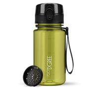 720°DGREE Water Bottle Kids 350ml “uberBottle“ crystalClear +Sieve - BPA-Free Tritan, Leakproof, Reusable Drinking Bottle - Waterbottle for Children from 2 Years, Kindergarten, School, Playground