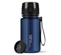 720°DGREE Water Bottle Kids 350ml “uberBottle“ crystalClear +Sieve - BPA-Free Tritan, Leakproof, Reusable Drinking Bottle - Waterbottle for Children from 2 Years, Kindergarten, School, Playground
