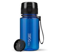 720°DGREE Water Bottle Kids 350ml “uberBottle“ crystalClear +Sieve - BPA-Free Tritan, Leakproof, Reusable Drinking Bottle - Waterbottle for Children from 2 Years, Kindergarten, School, Playground