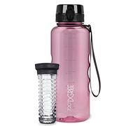 720°DGREE Water Bottle “uberBottle“ - 1.5 L crystalClear +Fruit-Infuser - BPA-Free Tritan, Leakproof, Reusable Drinking Bottle - Sports Bottle for Gym, Fitness, Hiking, Travel, School, Office