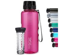 720°DGREE Water Bottle “uberBottle“ - 1.5 L crystalClear +Fruit-Infuser - BPA-Free Tritan, Leakproof, Reusable Drinking Bottle - Sports Bottle for Gym, Fitness, Hiking, Travel, School, Office