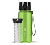720°DGREE Water Bottle “uberBottle“ - 650 ml crystalClear +Fruit-Infuser - BPA-Free Tritan, Leakproof, Reusable Drinking Bottle - Sports Bottle for Gym, School, Fitness, Cycling, Travel, Office