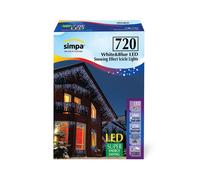 720 LED / 18M Multi-Action Indoor/Outdoor Icicle Lights simpa Blue One Size