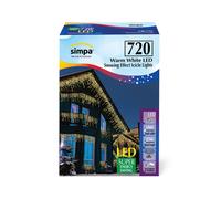 720 LED / 18M Multi-Action Indoor/Outdoor Icicle Lights simpa Yellow One Size