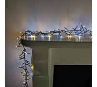 LED Christmas Multi Function Cluster Lights Mains Operated Timer - Ice white & Warm White