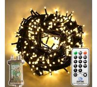 720 LED Warm White Christmas Tree Fairy Lights Outdoor Lights Main Powered Waterproof with Remote Timer 8 Modes, Outside Christmas Decorations for House Garden Yard Wedding Xmas Tree