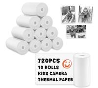 720 Pcs HD Photo Paper for Kids Camera, Print Kids Camera Pier Rolls Compatible with Most Kids Cameras, Kids Digital Camera Instant Print