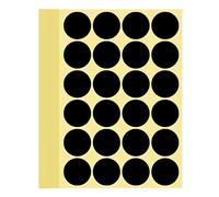 720 Pieces Coloured Dot Stickers Black, 32 mm Sticky Round Color Coding Labels, 1.25" inch Self Adhesive Circle Price Stickers Dot Labels for Office, School, Calendar, Organizing