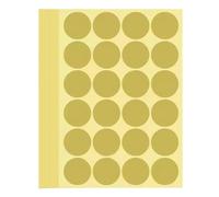 720 Pieces Coloured Dot Stickers Golden, 32 mm Gold Sticky Round Color Coding Labels, 1.25" inch Self Adhesive Circle Price Stickers Dot Labels for Office, School, Calendar, Organizing