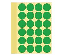 720 Pieces Coloured Dot Stickers Green, 32 mm Sticky Round Color Coding Labels, 1.25" inch Self Adhesive Circle Price Stickers Dot Labels for Office, School, Calendar, Organizing