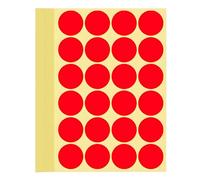 720 Pieces Coloured Dot Stickers Red, 32 mm Sticky Round Color Coding Labels, 1.25" inch Self Adhesive Circle Price Stickers Dot Labels for Office, School, Calendar, Organizing