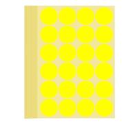 720 Pieces Coloured Dot Stickers Yellow, 32 mm Sticky Round Color Coding Labels, 1.25" inch Self Adhesive Circle Price Stickers Dot Labels for Office, School, Calendar, Organizing