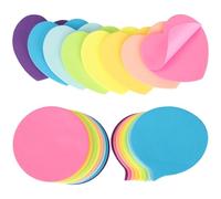 720 Sheets Adhesive Notes, Heart Bubble Circle Shaped Self-Stick Notes, 8 Bright Colors, Colorful Sticky Pads for Reminders, Message Pads for Homes, Offices, Schools