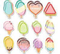 720 Sheets Small Sticky Notes Children, 24 Pieces Notepad Small, Small Pads for Children Sticky Notes in 12 Ice Cream Shapes Design Small Gifts for Children, Party Bags Children's Birthday Party