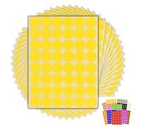 720 x Yellow Sticky Dots - 25mm 1 Inch - Round Colour Coding Dot Stickers - 15 Sheets